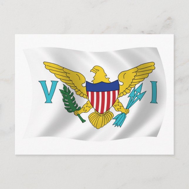 U.S. Virgin Islands Flag Postcard (Front)
