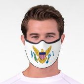 U.S. Virgin Islands Flag Premium Face Mask (Worn)