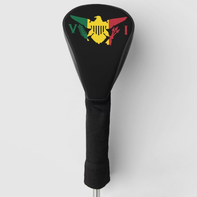 U.S. Virgin Islands Flag, Rasta Golf Head Cover (Front)