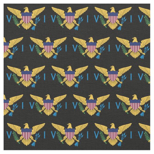 U.S. Virgin Islands Flag (Small)  Black Fabric