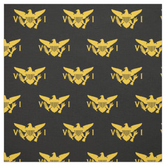 U.S. Virgin Islands Flag (Small) Black & Gold Fabric