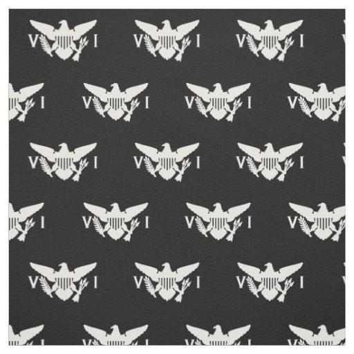 U.S. Virgin Islands Flag (Small) Black & White Fabric