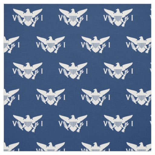 U.S. Virgin Islands Flag (Small) Navy Blue & White Fabric
