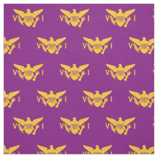 U.S. Virgin Islands Flag (Small) Purple & Gold Fabric