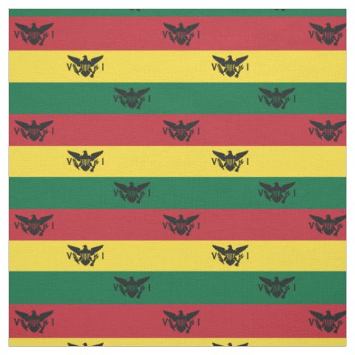 U.S. Virgin Islands Flag Small | Red Yellow Green Fabric