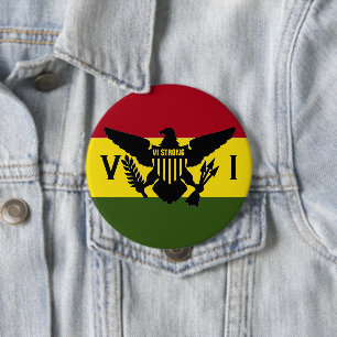 U.S. Virgin Islands Flag - VI STRONG Button
