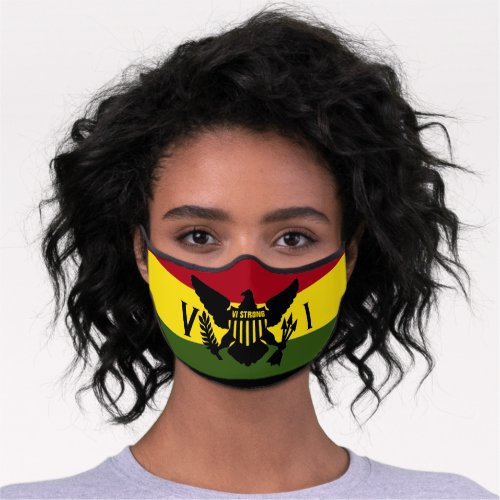 US Virgin Islands Flag VI STRONG Rasta Premium Face Mask