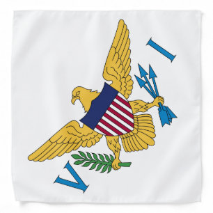 U.S. Virgin Islands Flag White Bandana