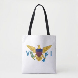 U.S. Virgin Islands Flag, White Tote Bag