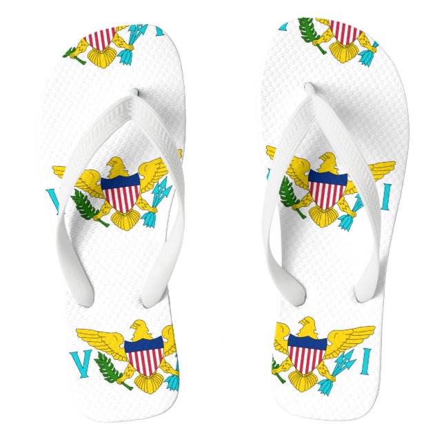 U.S. Virgin Islands Flip Flops (Footbed)