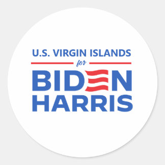 U.S. Virgin Islands for Biden Harris Classic Round Sticker