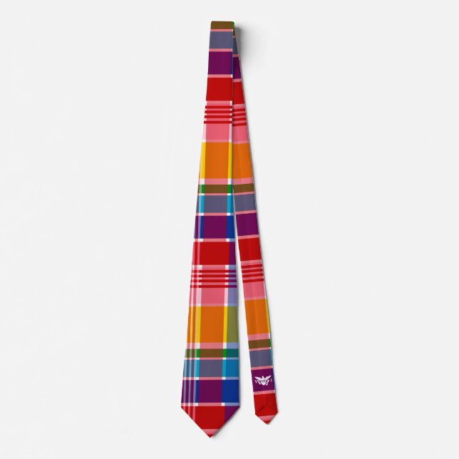 U.S. Virgin Islands Madras Neck Tie (Front)