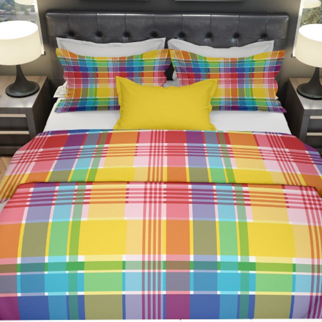 U.S. Virgin Islands Madras Pattern Duvet Cover (Creator Uploaded)
