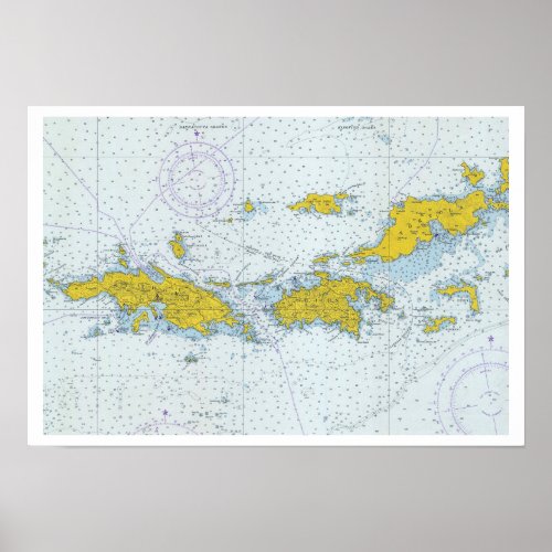 US Virgin Islands nautical chart map