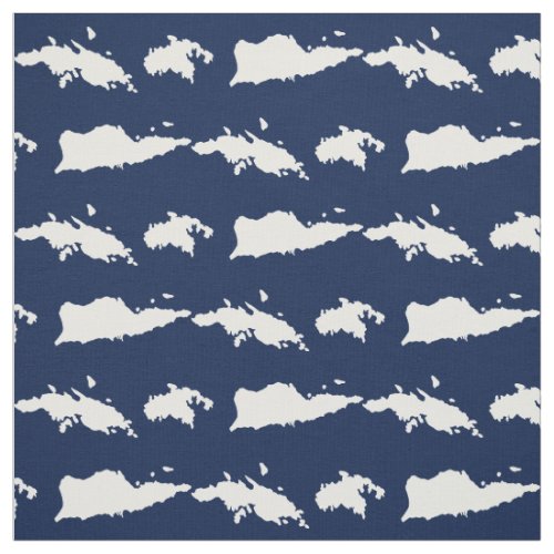 US Virgin Islands _ Navy  White Fabric
