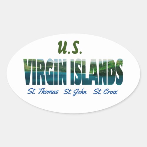 US Virgin Islands Oval Sticker
