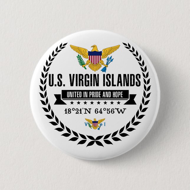 U.S. Virgin Islands Pinback Button (Front)