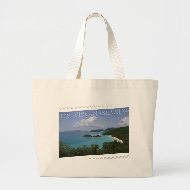 U.S. Virgin Islands - St. John's Trunk Bay Large Tote Bag (Front)