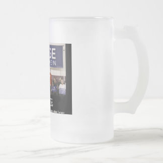 u suck obama frosted glass beer mug