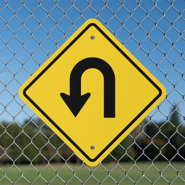 U-Turn Sign (In Situ(Fence))