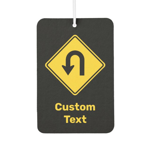U-Turn Sign Air Freshener (Front)