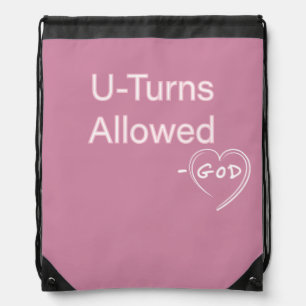 U-Turns Allowed - God Backpacks Christian Humor