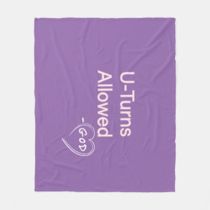 U-Turns allowed - God Fleece Blankets Christian