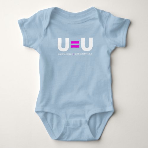 UU HIV Undetectable Equals Untransmittable Baby Bodysuit