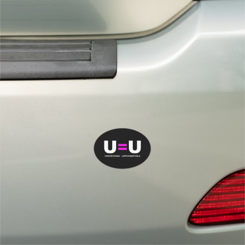 U=U HIV Undetectable Equals Untransmittable Car Magnet