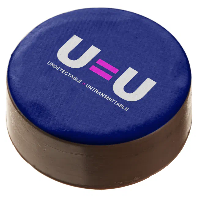 U=U HIV Undetectable Equals Untransmittable Chocolate Covered Oreo (Angled)