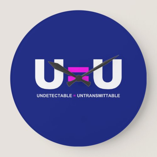 U=U HIV Undetectable Equals Untransmittable Large Clock