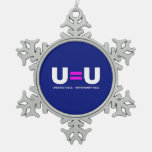 U=U HIV Undetectable Equals Untransmittable Snowflake Pewter Christmas Ornament