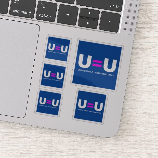 U=U HIV Undetectable Equals Untransmittable Sticker (Detail)