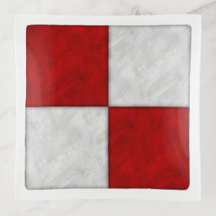 U Uniform Watercolor Nautical Signal Maritime Flag Trinket Tray