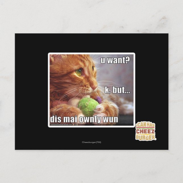 U want? postcard (Front)