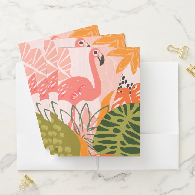 UA Jungle Flamingo II Pocket Folder (In Situ)