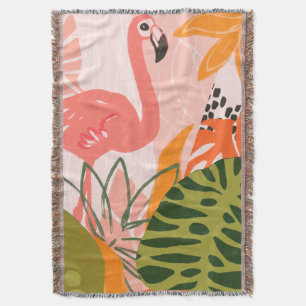 UA Jungle Flamingo II Throw Blanket