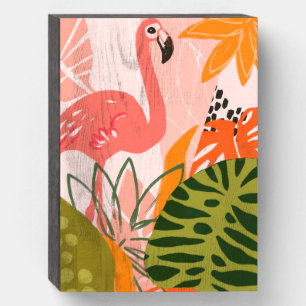 UA Jungle Flamingo II Wooden Box Sign
