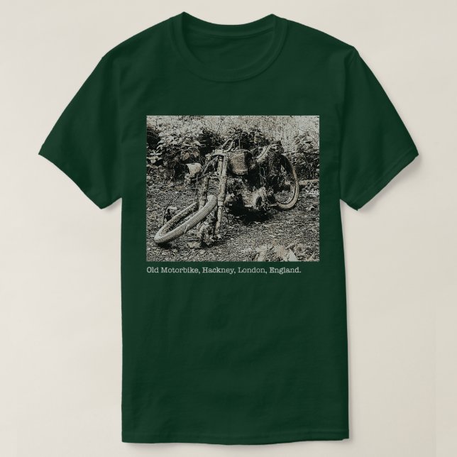 UA Mike row Old Motorbike Hackney London England D T-Shirt (Design Front)