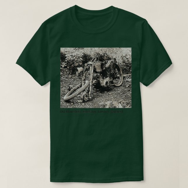 UA Mike row Old Motorbike Hackney London England L T-Shirt (Design Front)