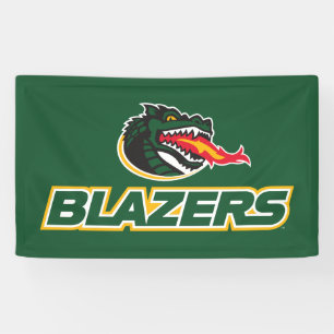UAB Blazers Dragon and "BLAZERS" Logo Banner