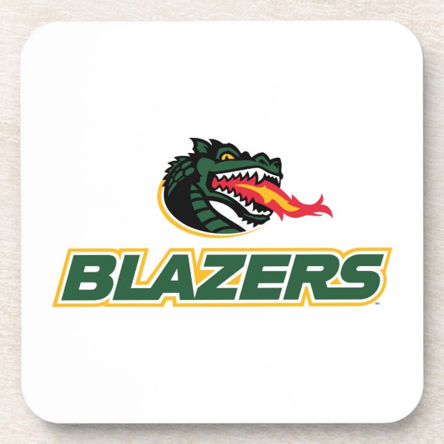 UAB Blazers Dragon and "BLAZERS" Logo Beverage Coaster (Front)