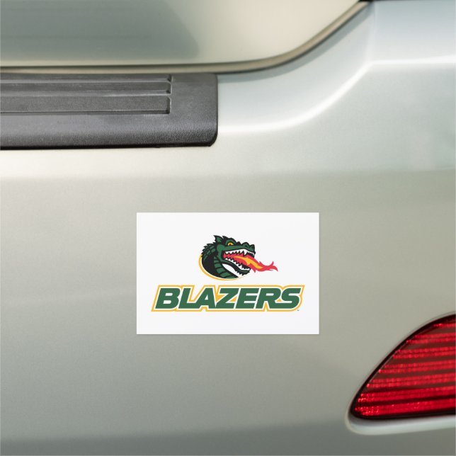 UAB Blazers Dragon and "BLAZERS" Logo Car Magnet (In Situ)