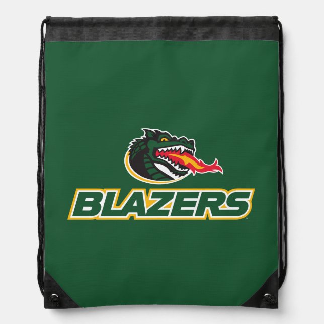 UAB Blazers Dragon and "BLAZERS" Logo Drawstring Bag (Front)