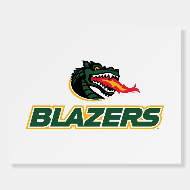 UAB Blazers Dragon and "BLAZERS" Logo Foam Board (Front)