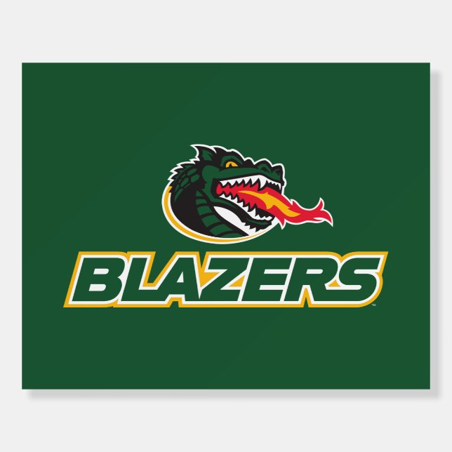 UAB Blazers Dragon and "BLAZERS" Logo Foam Board (Front)