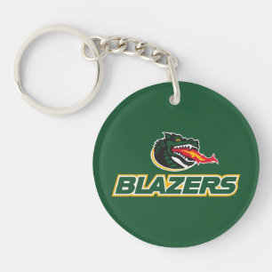 UAB Blazers Dragon and "BLAZERS" Logo Keychain
