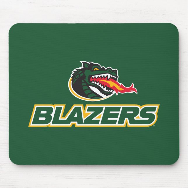 UAB Blazers Dragon and "BLAZERS" Logo Mouse Pad (Front)