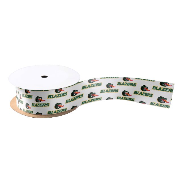 UAB Blazers Dragon and "BLAZERS" Logo Satin Ribbon (Spool)