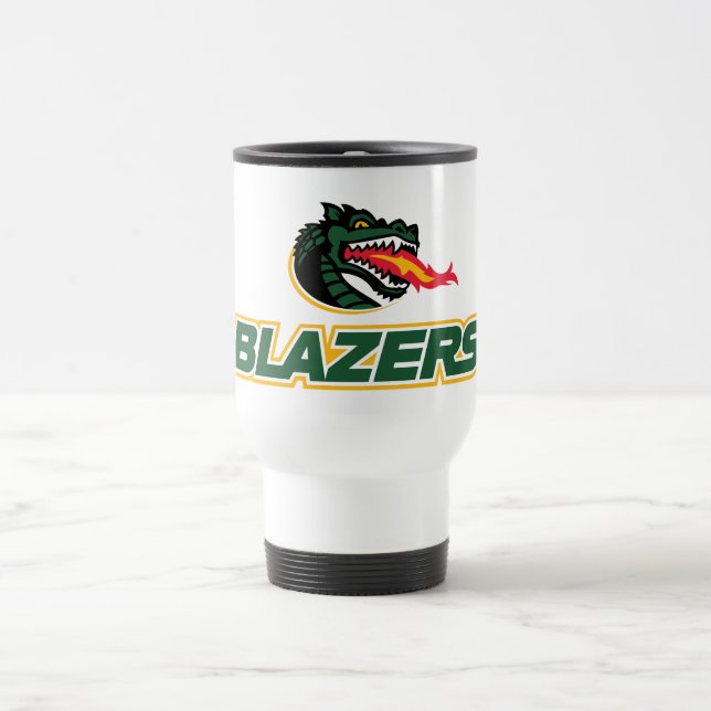 UAB Blazers Dragon and "BLAZERS" Logo Travel Mug (Center)